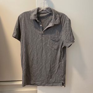 Grey j crew polo, owned but rarely worn, small